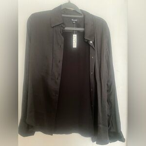 Madewell Women's Charcoal Button-Up Blouse